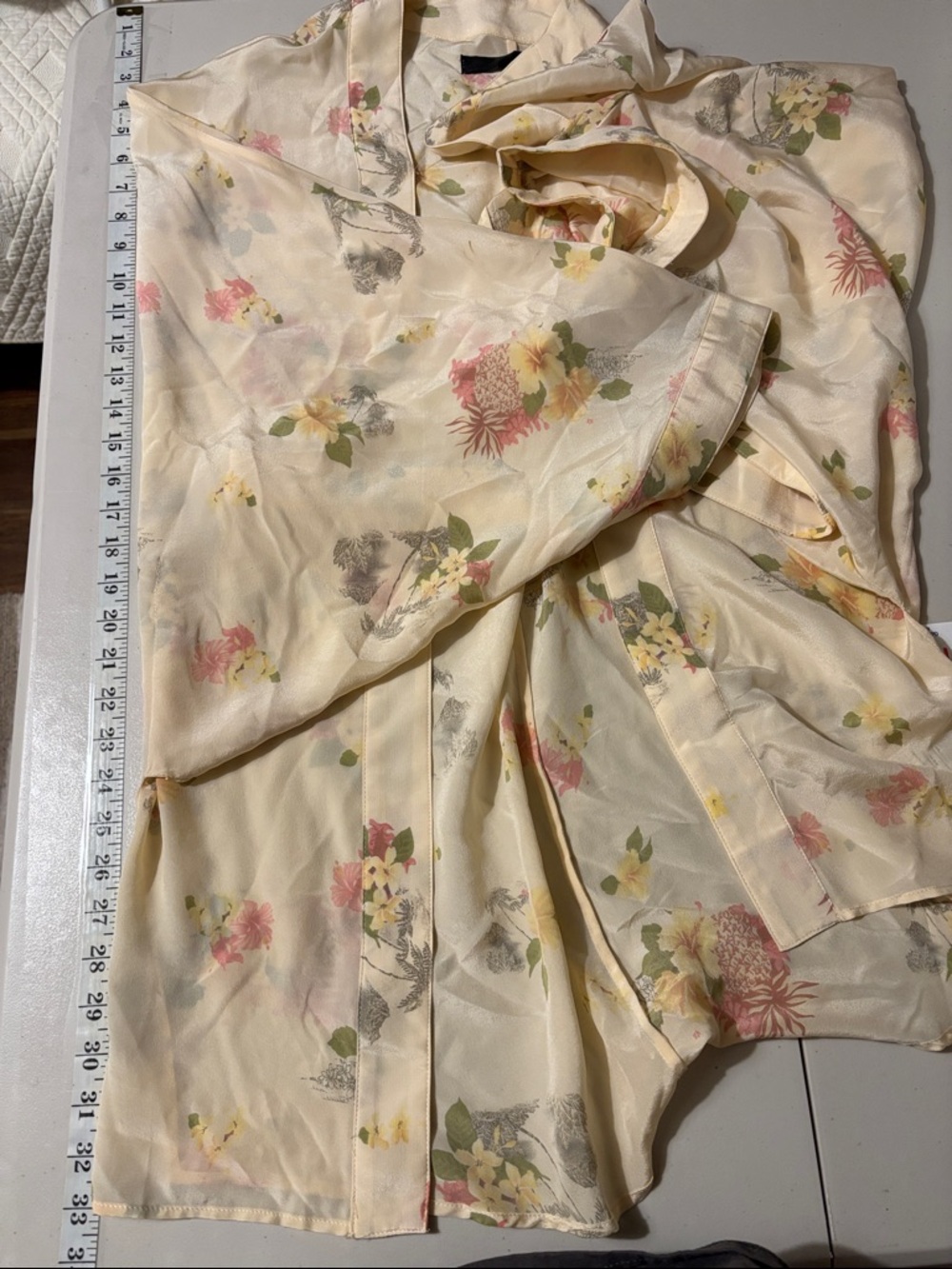 One Teaspoon Floral Silk Coverup Kimono Resort Festival Boho Rodeo Drapey - Picture 12 of 13